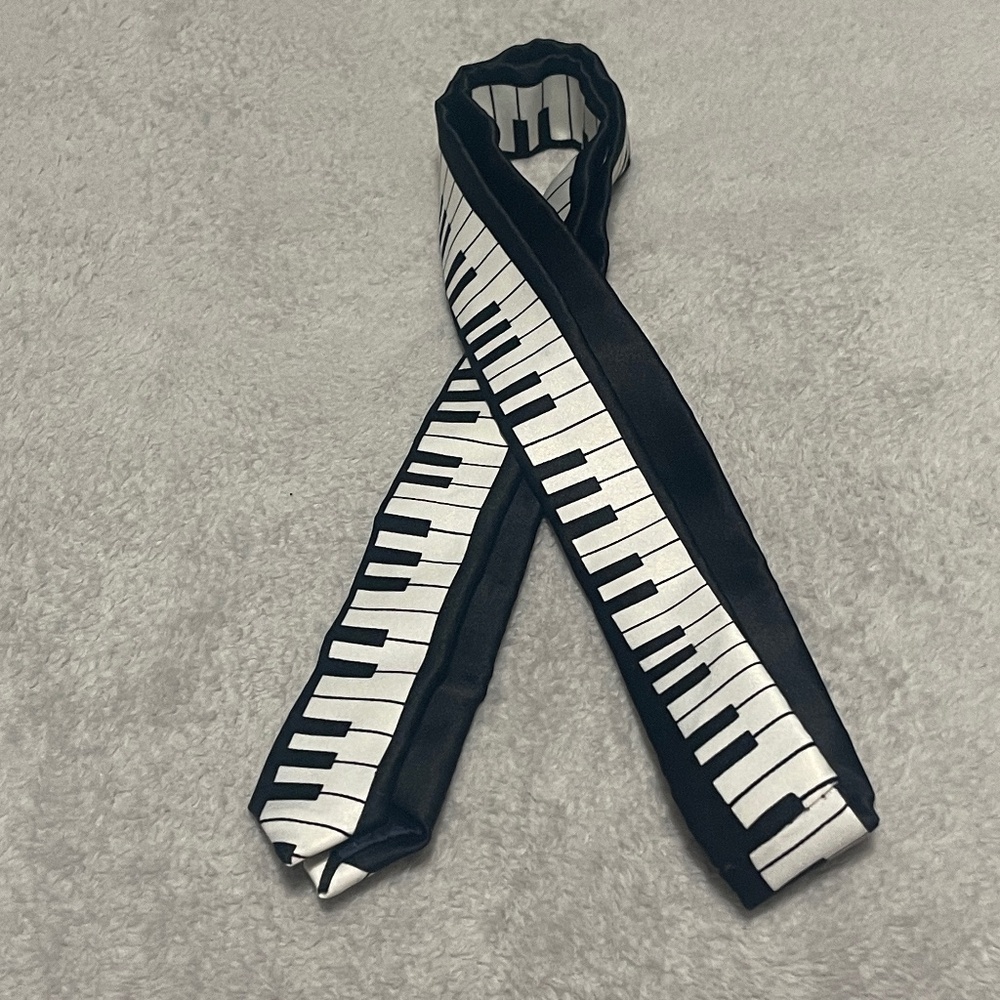 Piano Tie - Skinny Keyboard Tie for Musicians / Costumes